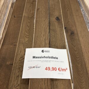 Massivholzdiele / LHD / Eiche Rustikal / leicht gebürstet / Black geölt