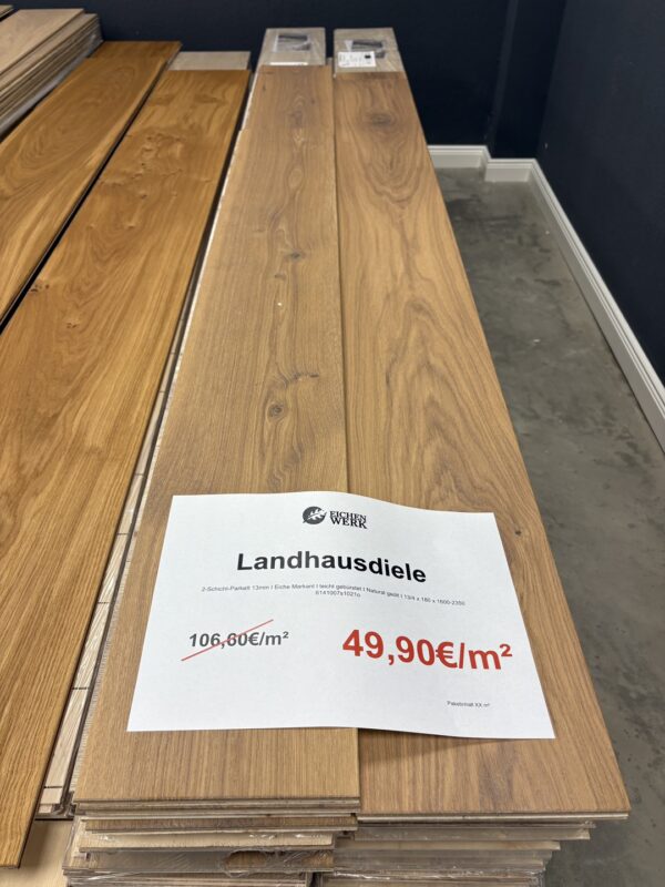 2-Schichtparkett / LHD / Eiche Markant / leicht gebürstet / Natural geölt